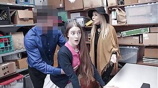 Nubile and Her Granny Fucked by Perv Mall Officer for Stealing from Mall Premises - Fuckthief